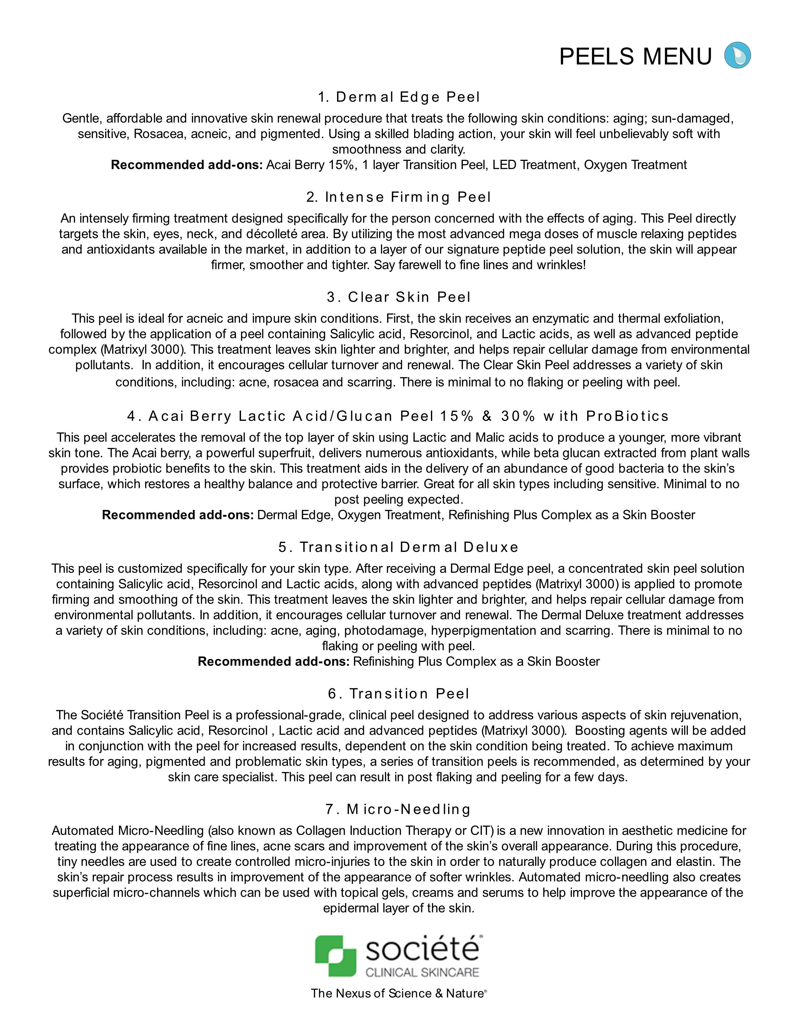 Chemical Peel Menu League Cityjpg Chemical Peel Menu League Cityjpg